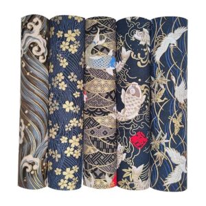 Qililandiy 5 paquetes de tela con patrón de algodón_1