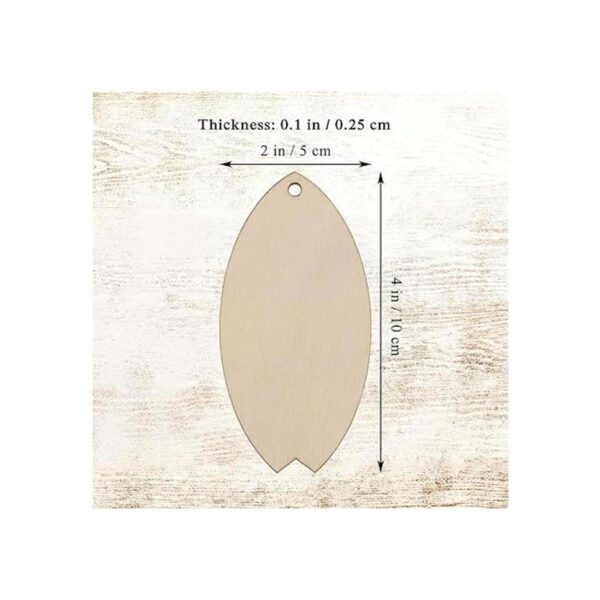 Adornos colgantes de madera para tablas de surf con forma_2