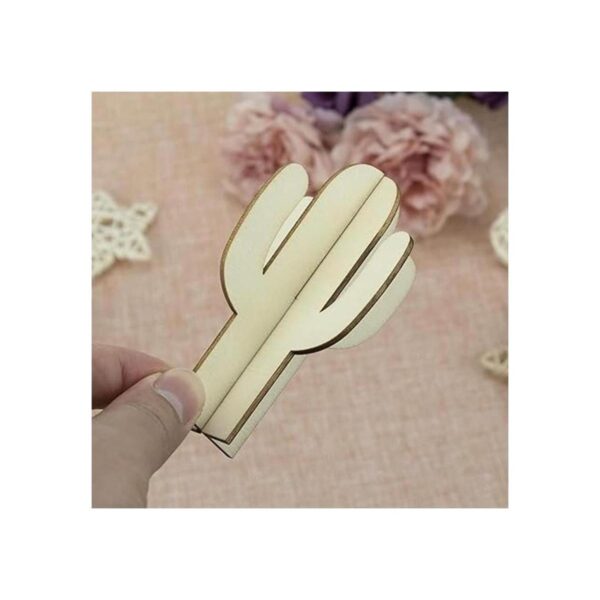Creaides Adornos de madera de cactus para manualidades_6