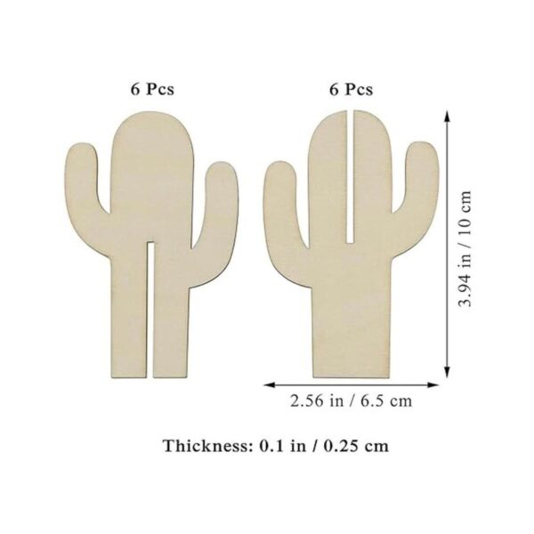Creaides Adornos de madera de cactus para manualidades_2