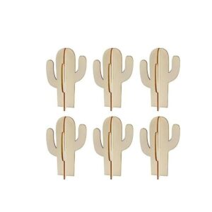 Creaides Adornos de madera de cactus para manualidades_1