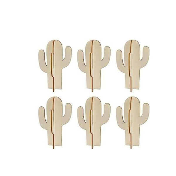 Creaides Adornos de madera de cactus para manualidades_1
