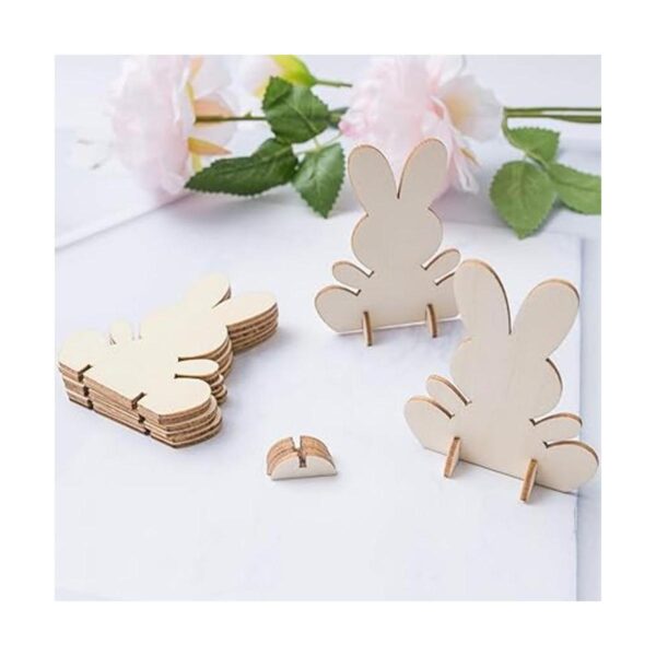 Conejito de Pascua de madera sin terminar diseño de