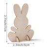 Conejito de Pascua de madera sin terminar diseño de