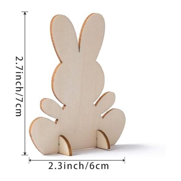 Conejito de Pascua de madera sin terminar diseño de