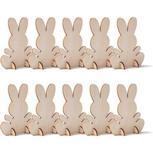 Conejito de Pascua de madera sin terminar diseño de