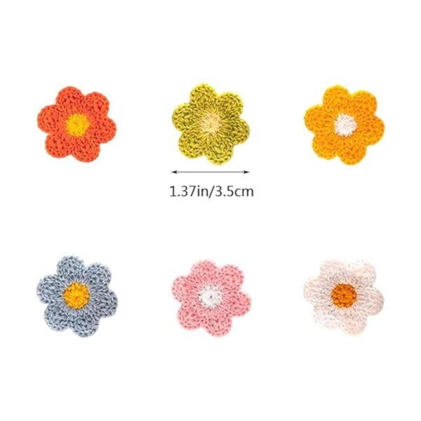 Nifocc Parches para coser con flores de ganchillo