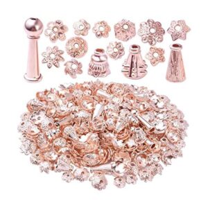 3.53 oz de oro rosa con estilos mixtos tapas de cuentas