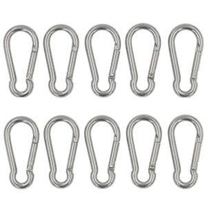 DGOL 10pcs 304 acero inoxidable mosquetón mosquetón_1