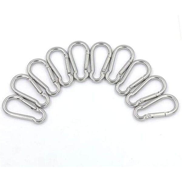 DGOL 10pcs 304 acero inoxidable mosquetón mosquetón_2