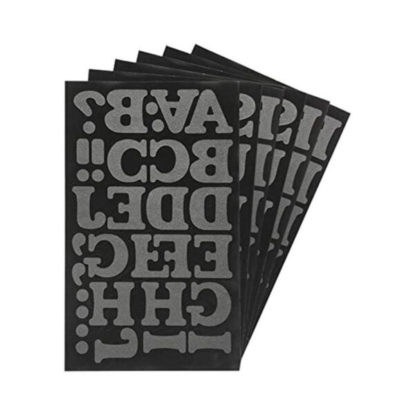 magfok Transferencia IronOn letras negro parche para ropa_1
