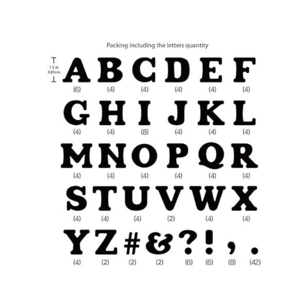 magfok Transferencia IronOn letras negro parche para ropa_2
