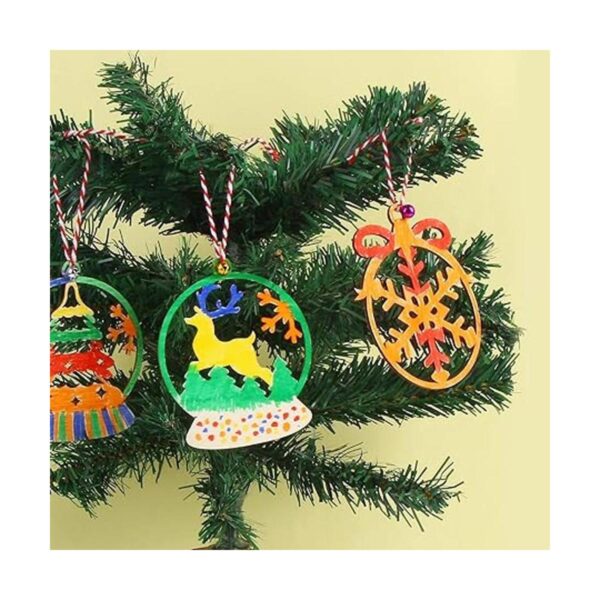 KIMOBER 30 rebanadas de madera de Navidad adornos para