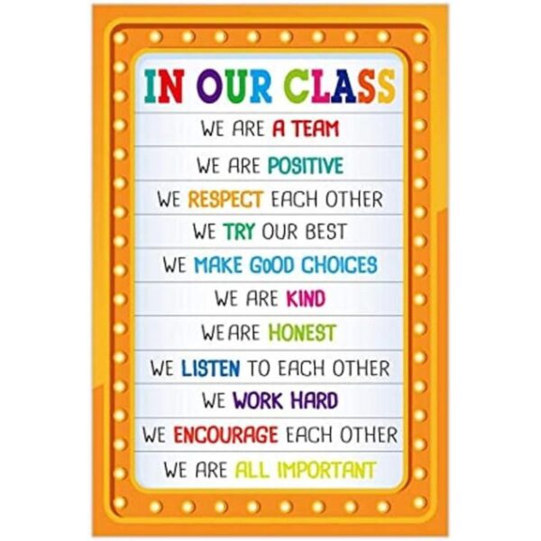 FaCraft Póster de reglas de aula póster motivacional de_1