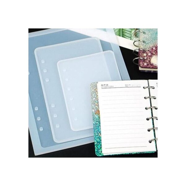 Markeny Juego de 3 moldes de resina para cuaderno A5 A6 A7