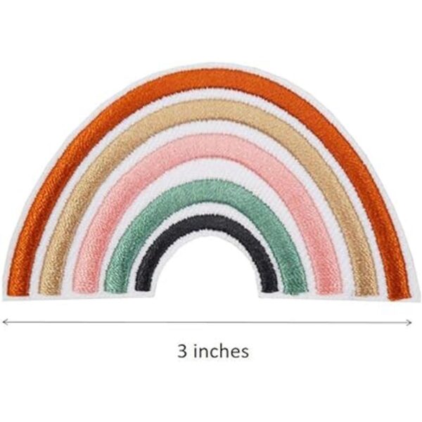 CutePatch Parche bordado de arcoíris de 3 pulgadas Morandi_2