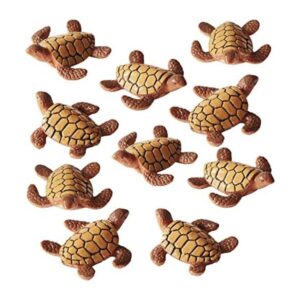 Juego de 10 figuras de resina de tortuga de mar en_1
