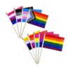LoveVC Juego de banderas de palos de orgullo arcoíris