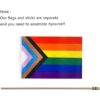 LoveVC Juego de banderas de palos de orgullo arcoíris