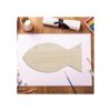 Creaides Adornos de madera con forma de pescado para