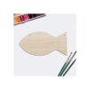 Creaides Adornos de madera con forma de pescado para