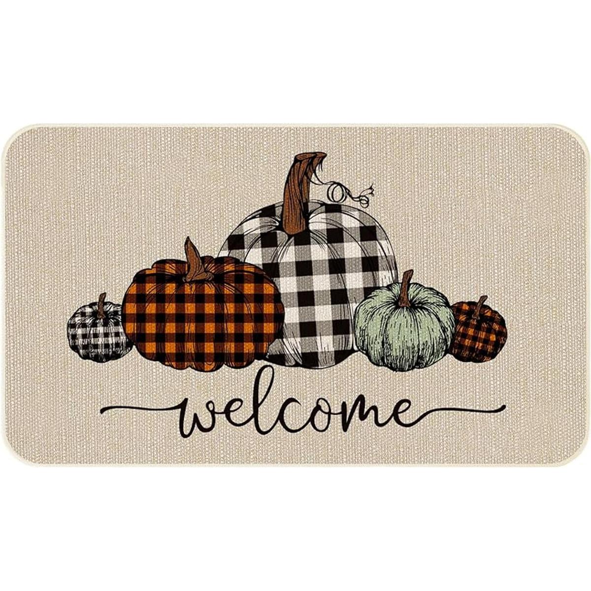 ONWAY Tapete decorativo para puerta de otoño con diseño de