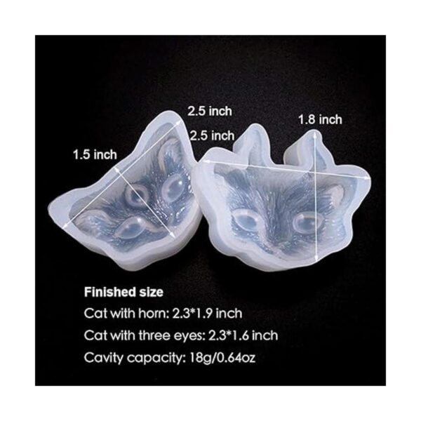 4 unidsset pequeño gato resina de silicona epoxi moldes