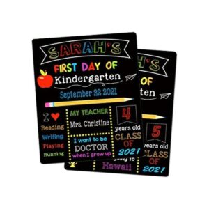 Pizarra primer y último día de colegio de 12 x 10 pulgadas_1