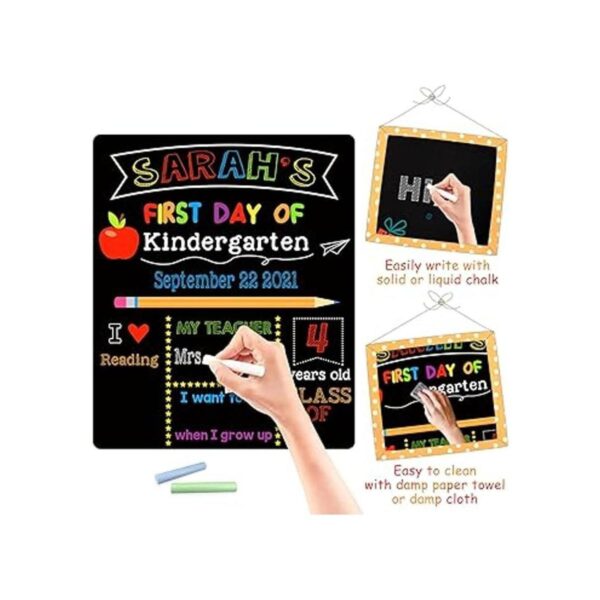Pizarra primer y último día de colegio de 12 x 10 pulgadas_3