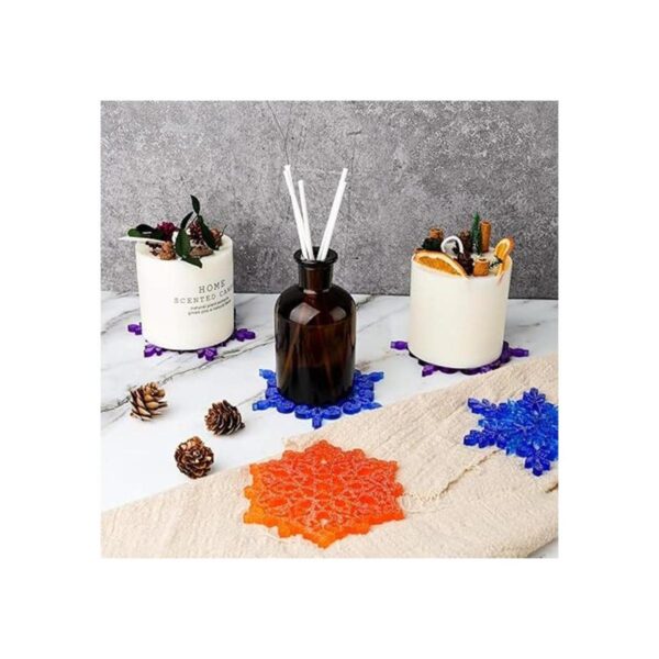 NiArt Moldes para posavasos con diseño de copo de nieve