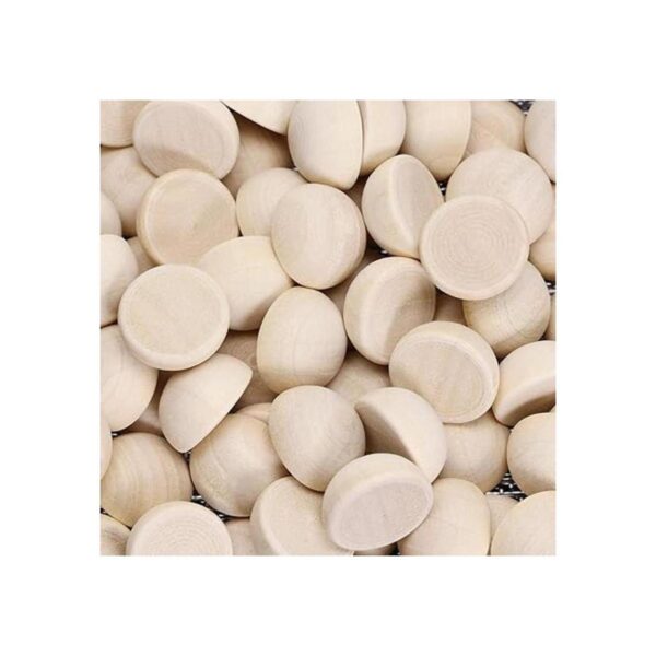 Shapenty Bolas de madera semicirredondas sin acabar_5