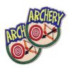 Paquete de 2 insignias bordadas de tiro con arco para_1