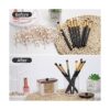 Tbestmax Qtips Contenedor de baño con tapas de madera
