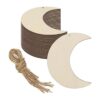20 piezas de recortes de madera de luna adornos para_1