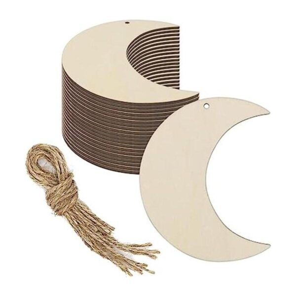 20 piezas de recortes de madera de luna adornos para_1