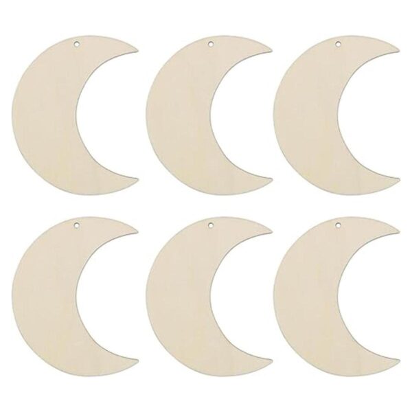 20 piezas de recortes de madera de luna adornos para_3