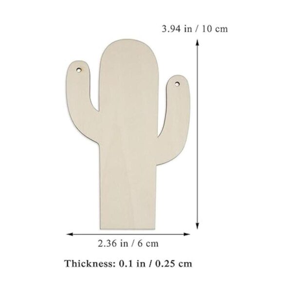 Creaides 20 piezas de madera de cactus DIY Recortes de