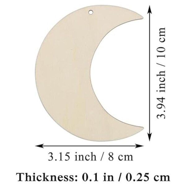 20 piezas de recortes de madera de luna adornos para_2