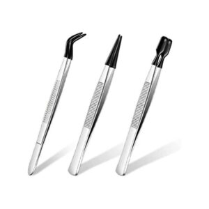 Juego de 3 pinzas con puntas de goma pinzas con