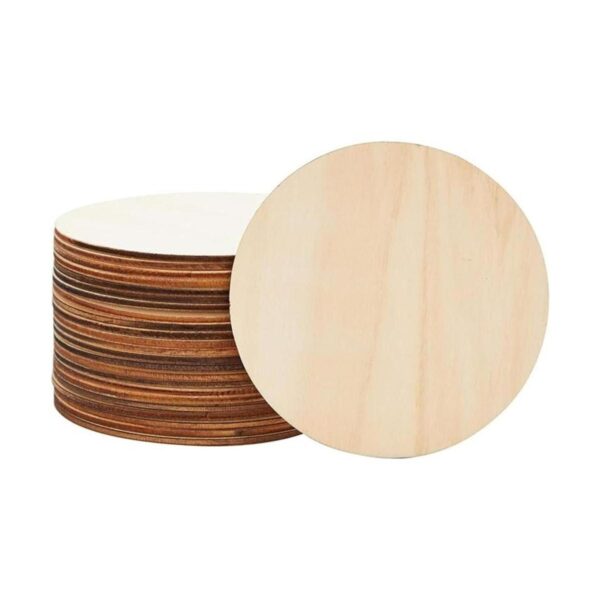 Juvale Paquete de 24 círculos de madera sin terminar para_1