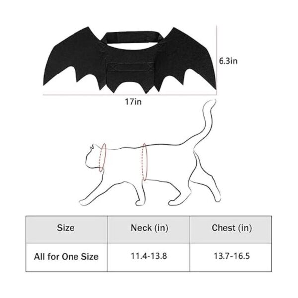 Disfraz de gato de Halloween con alas de murciélago ropa