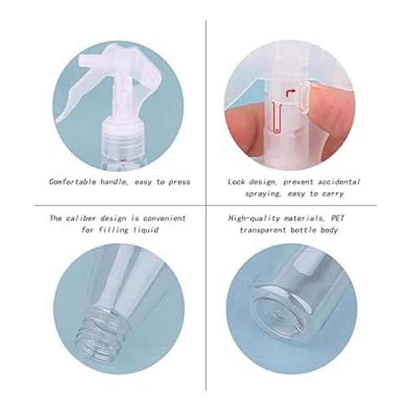 Dedoot Botella de espray transparente para el cabello