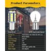 UNXMRFF Bombilla LED 1156 blanca superbrillante 1073 1003_3