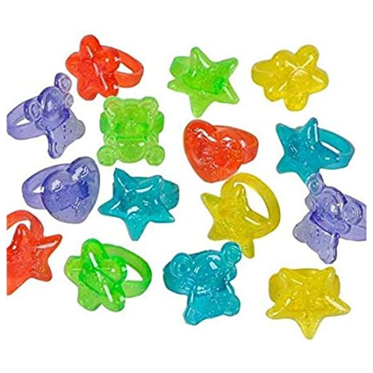 144 Anillos de brillo plásticos Rhode Island colores y