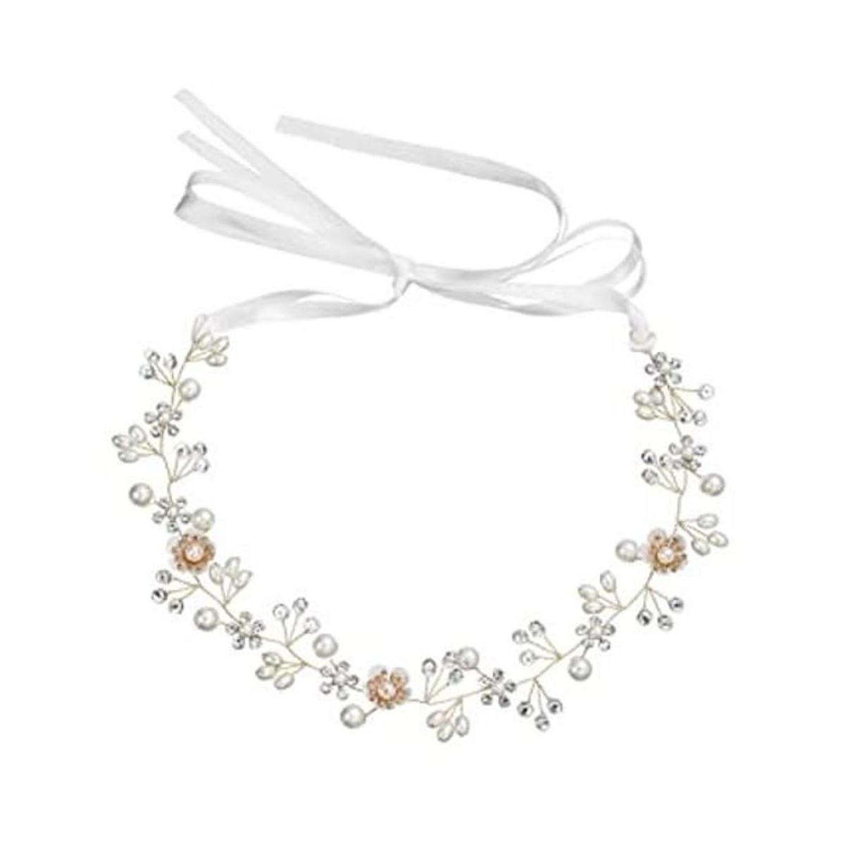 Novia Hair Vines Crystal Pearls Flower Wedding Hair