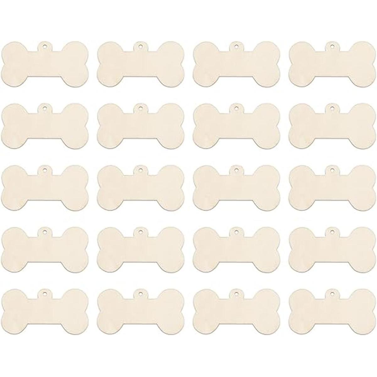 30 piezas de mini huesos de madera DIY recortes de 2