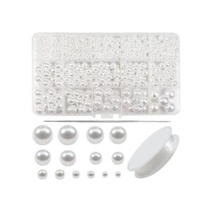TOAOB 1400 cuentas de perlas blancas para hacer joyas de_1