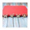 100pcs Mini Mariposa en Forma de Madera DIY Recorte