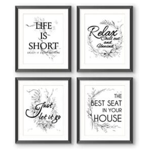 Decoración de pared impresiones con texto en inglés