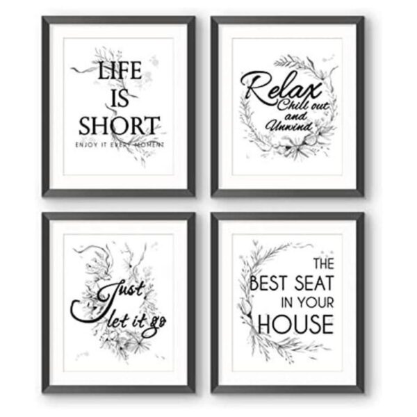 Decoración de pared impresiones con texto en inglés